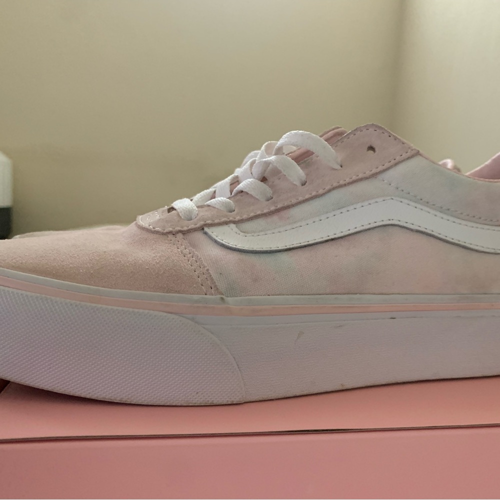 Vans Ward Women's Pink and White Platform Sneakers